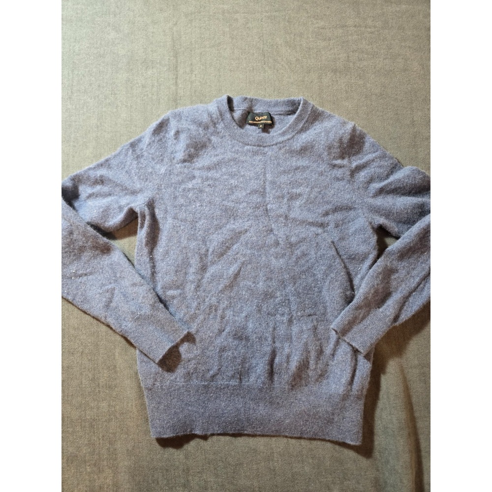 Quince Sweater Women's Small 100% Mongolian Cashmere Luxury Soft Cozy Blue
